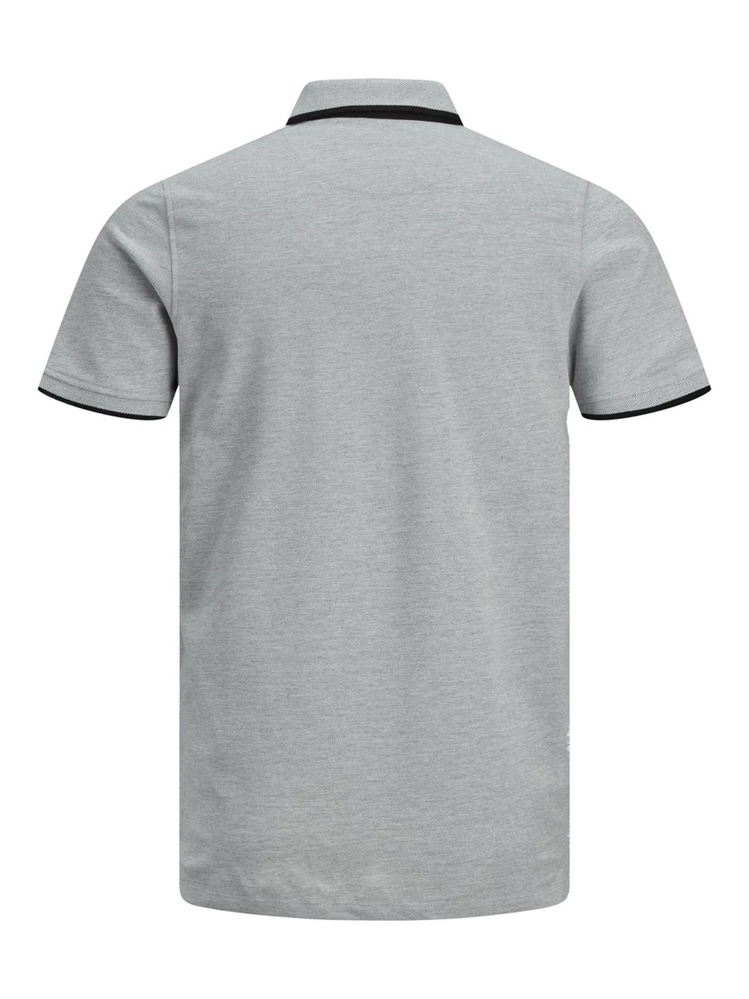 Jack Jones Erkek T-Shirt 12136668 Light Grey Melange