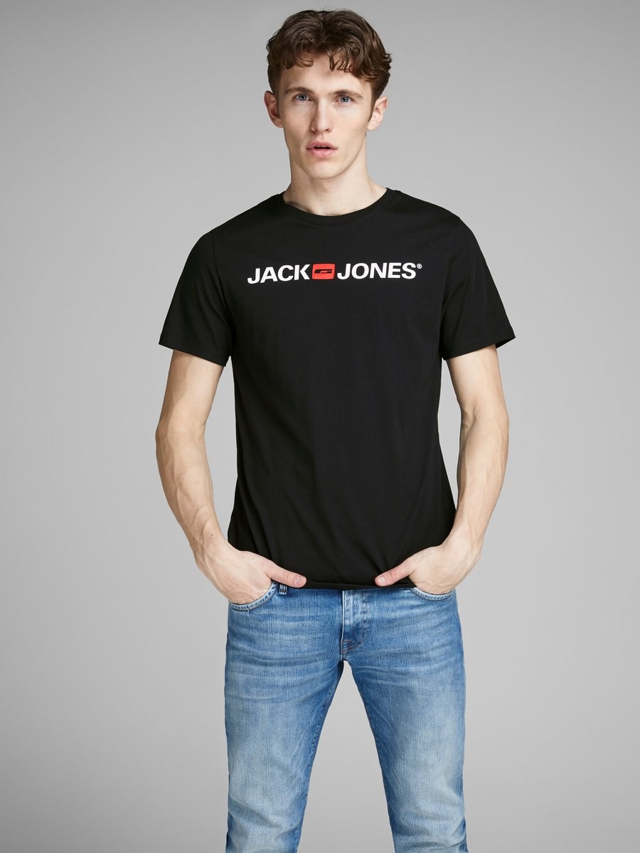 Jack Jones Erkek T-Shirt 12137126 Black