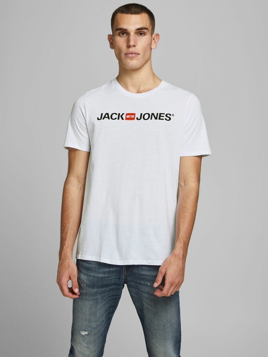 Jack Jones Erkek T-Shirt 12137126 White