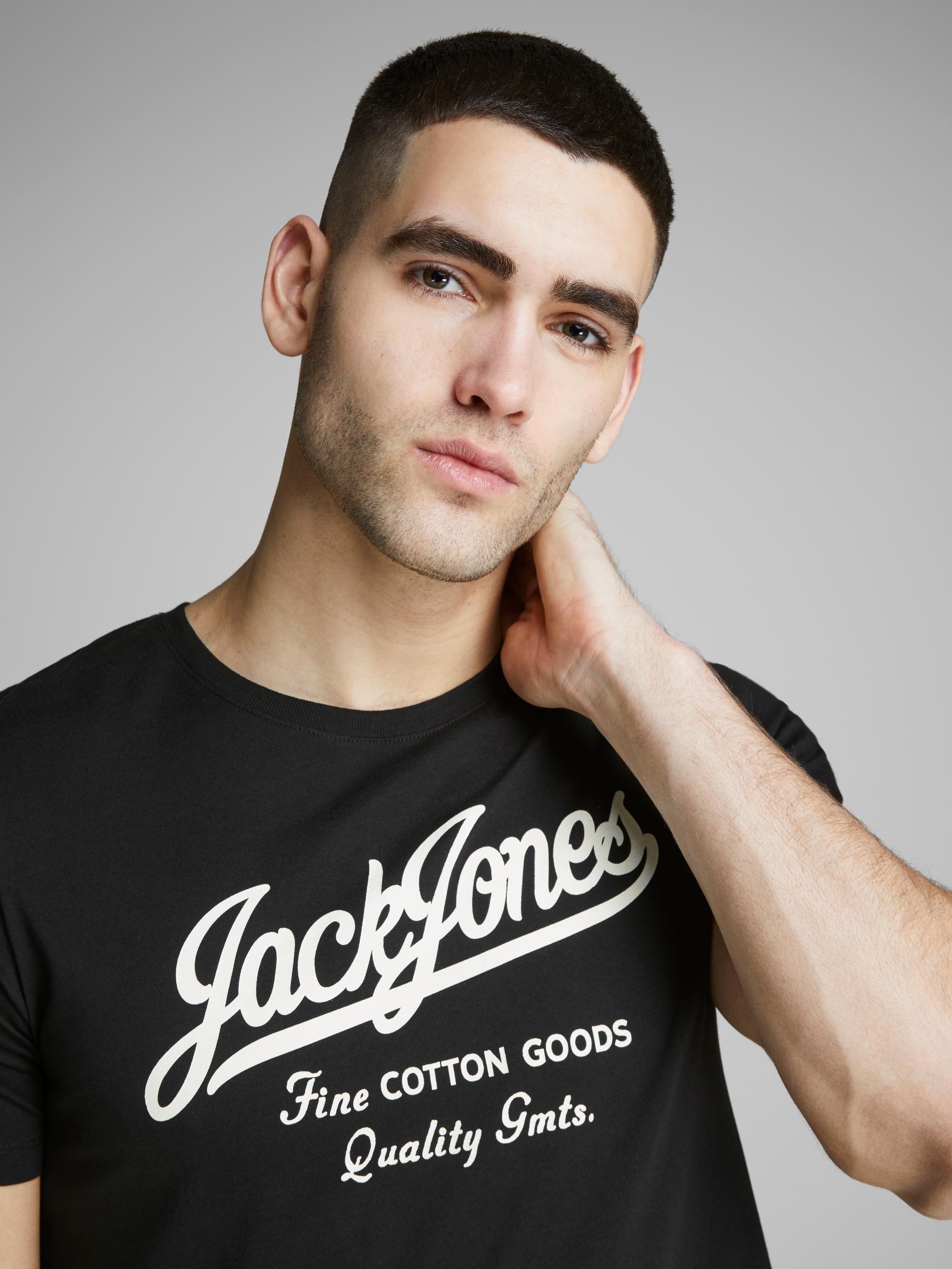 Jack Jones Erkek T-Shirt 12147844 Black