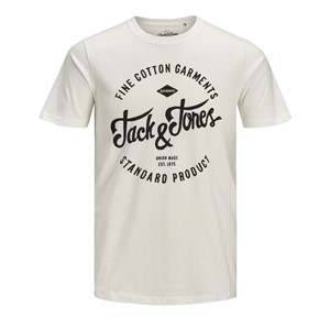 Jack Jones Erkek T-Shirt 12147844 Cloud Dancer