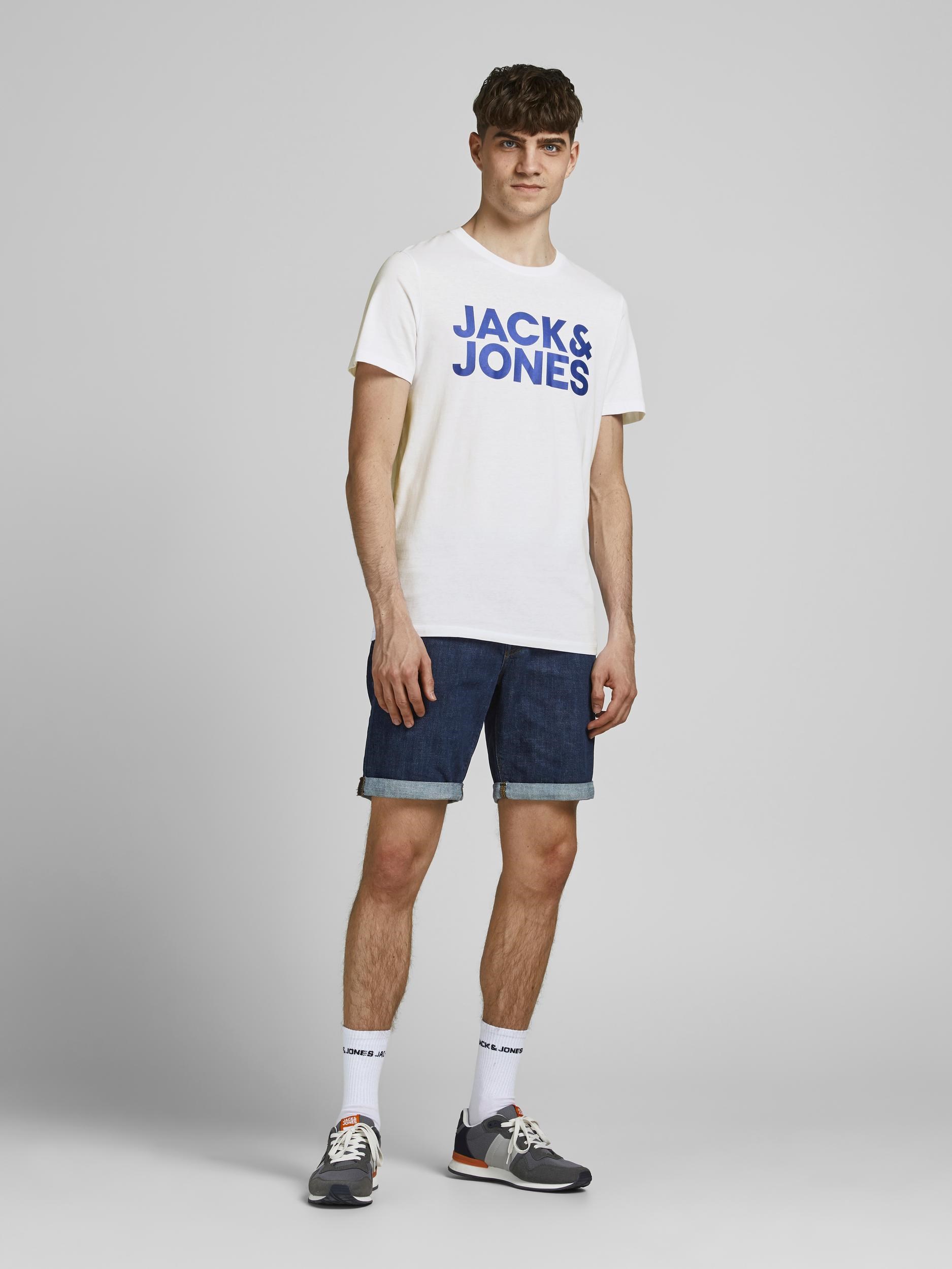 Jack Jones Erkek T-Shirt 12151955 White
