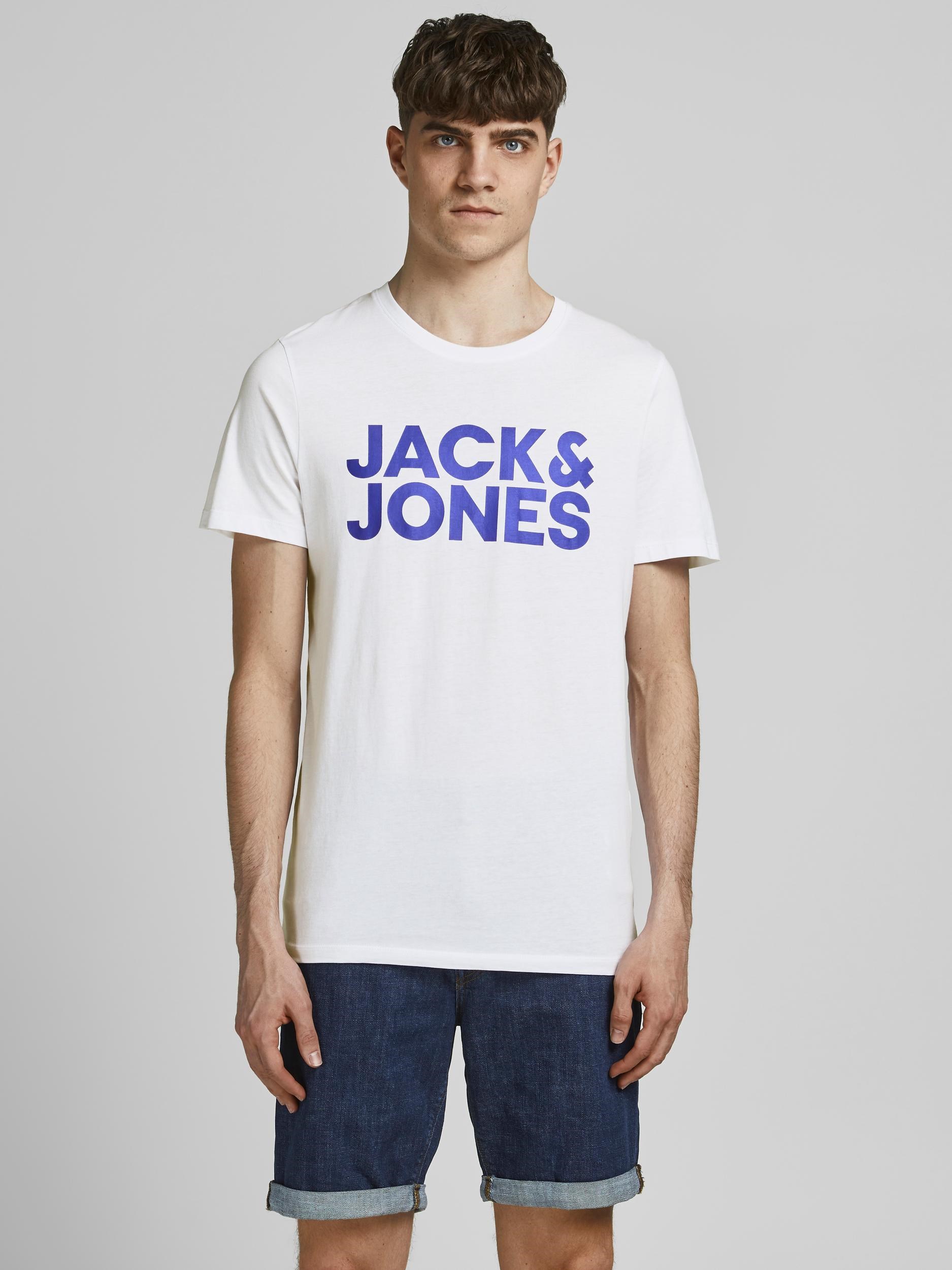 Jack Jones Erkek T-Shirt 12151955 White