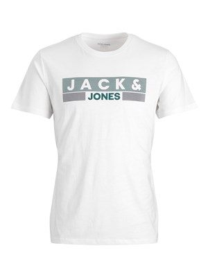 Jack Jones Erkek T-Shirt 12151955 Bright White
