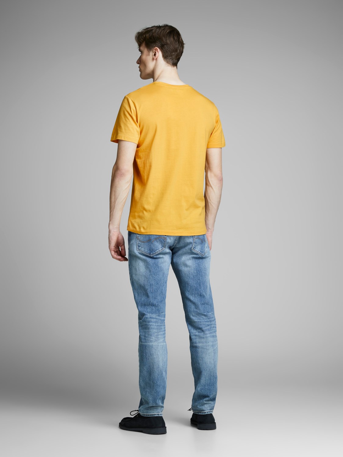 Jack Jones Erkek T-Shirt 12153595 Yolk Yellow