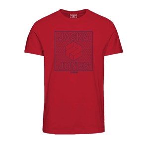 Jack Jones Erkek T-Shirt 12167303 Chinese Red