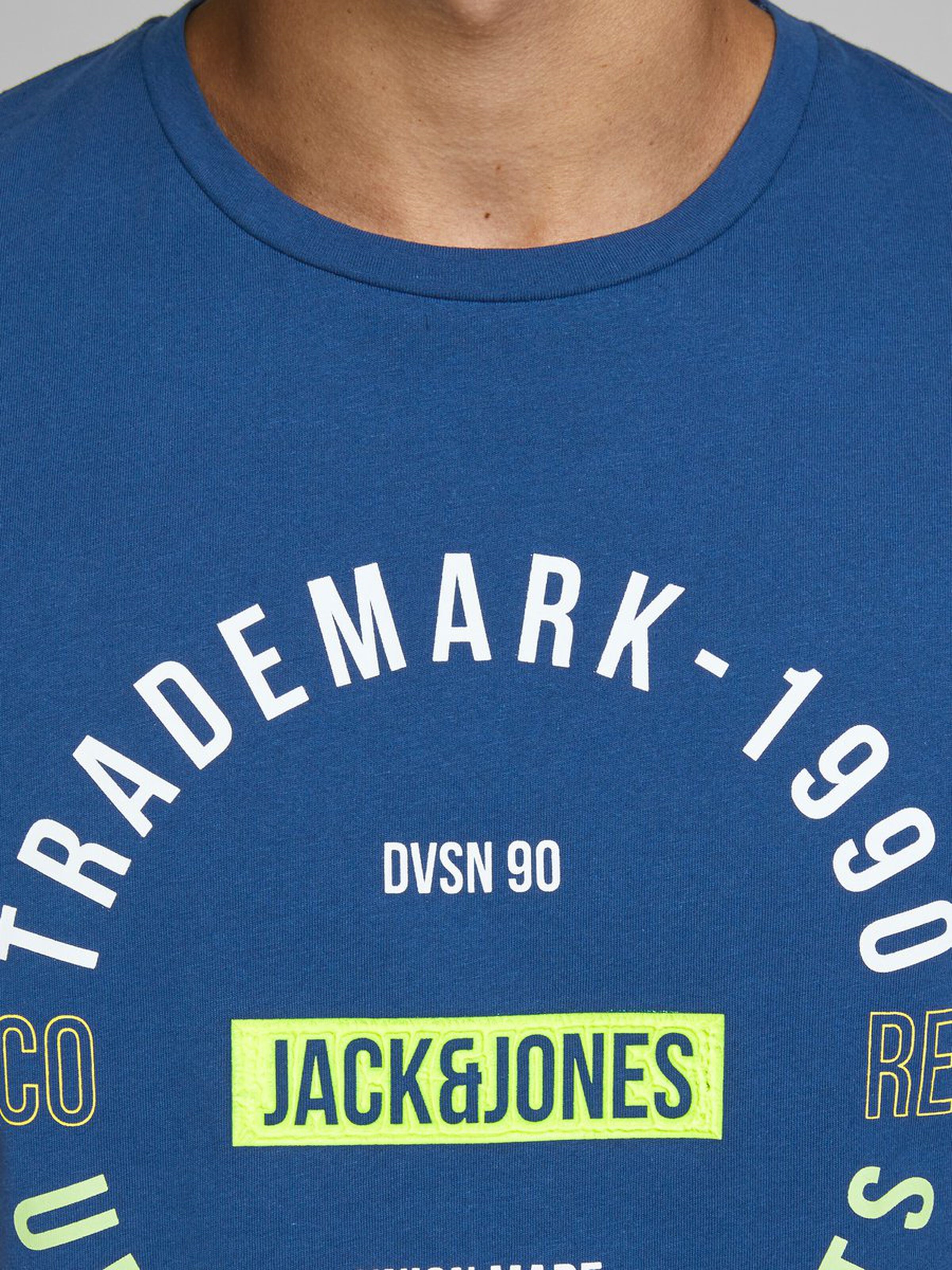 Jack Jones Erkek T-Shirt 12170180 Navy Peony