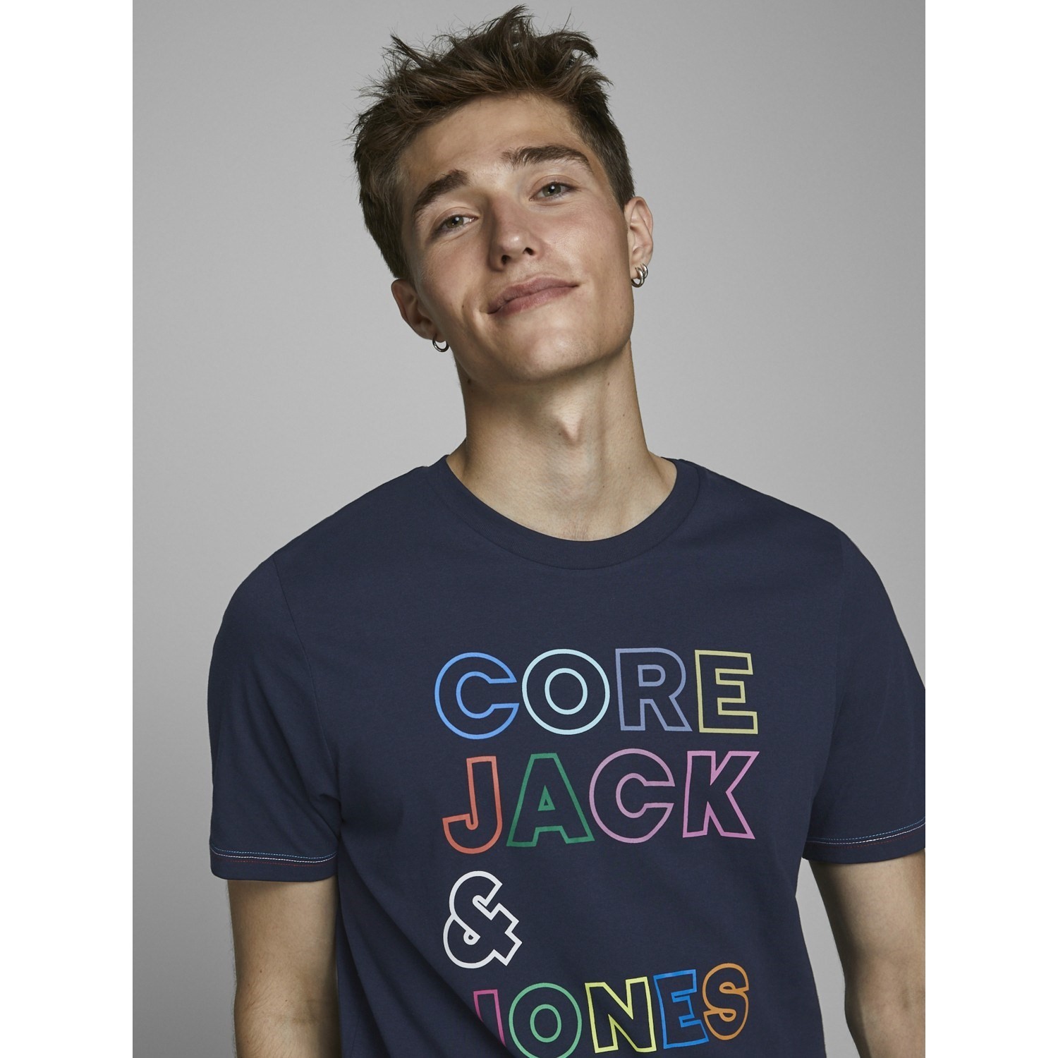 Jack Jones Erkek T-Shirt 12171360 Sky Captain