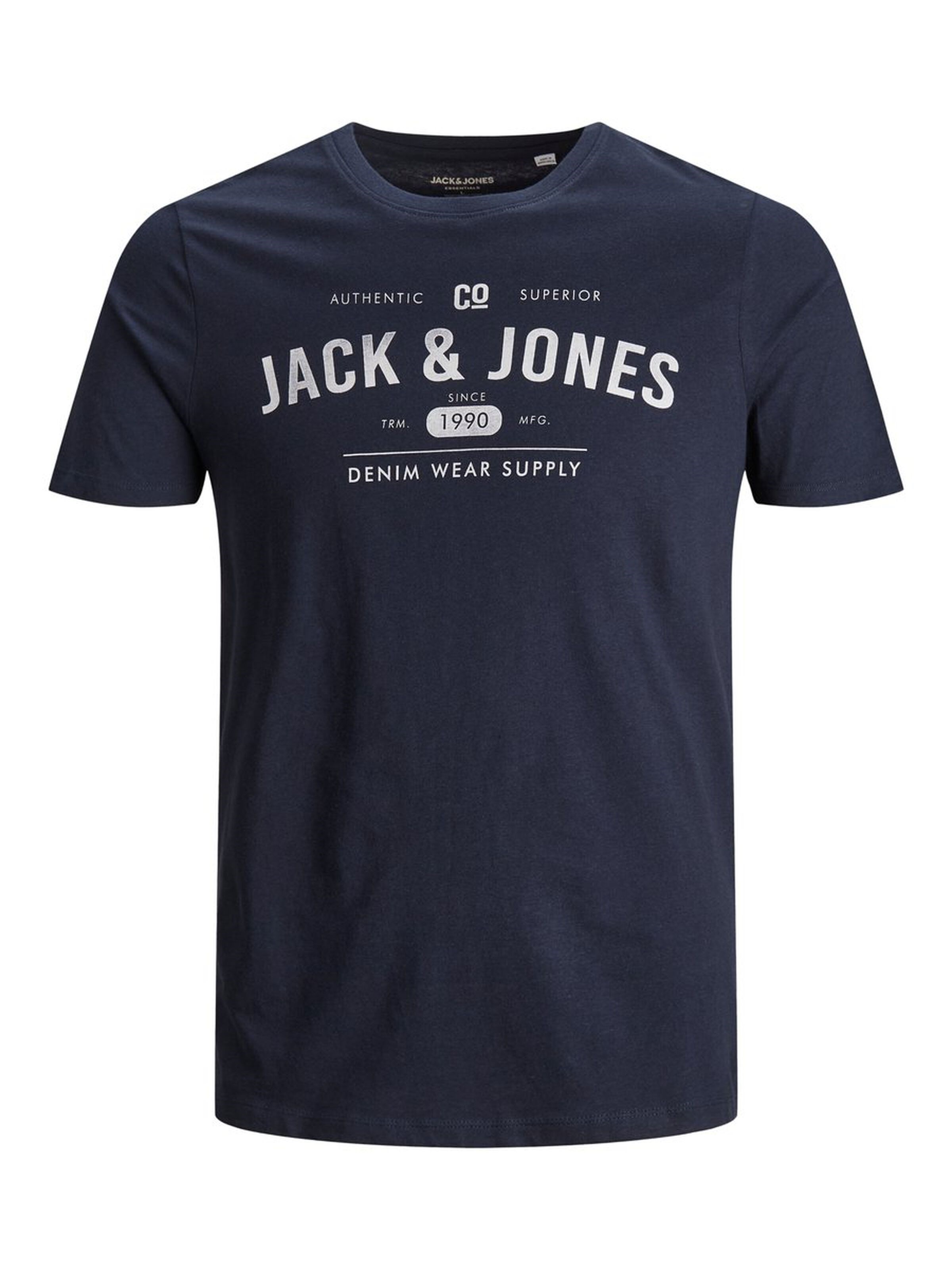 Jack Jones Erkek T-Shirt 12177533 Navy Blazer