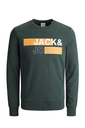 Jack Jones Erkek S-Shirt 12180193 Darkest Spruce