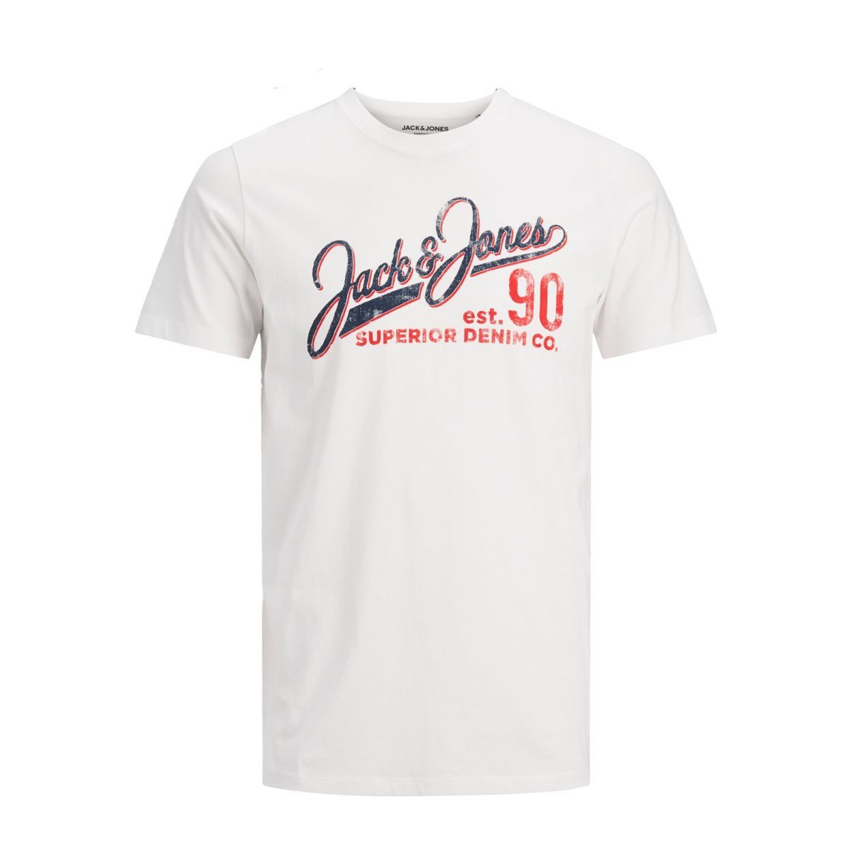 Jack Jones Erkek T-Shirt 12180867 Cloud Dancer
