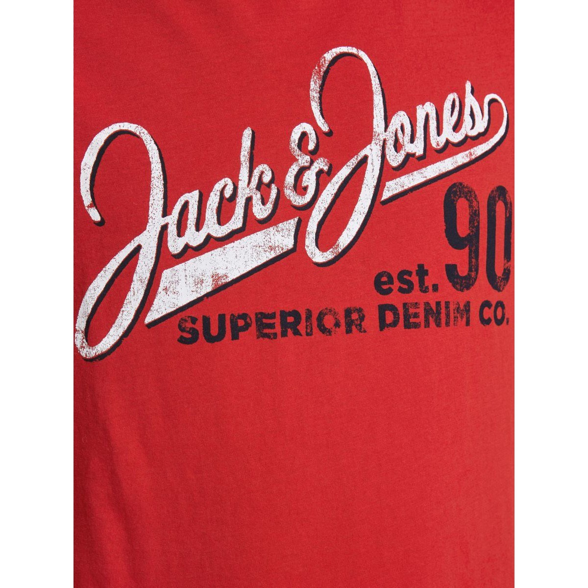 Jack Jones Erkek T-Shirt 12180867 True Red
