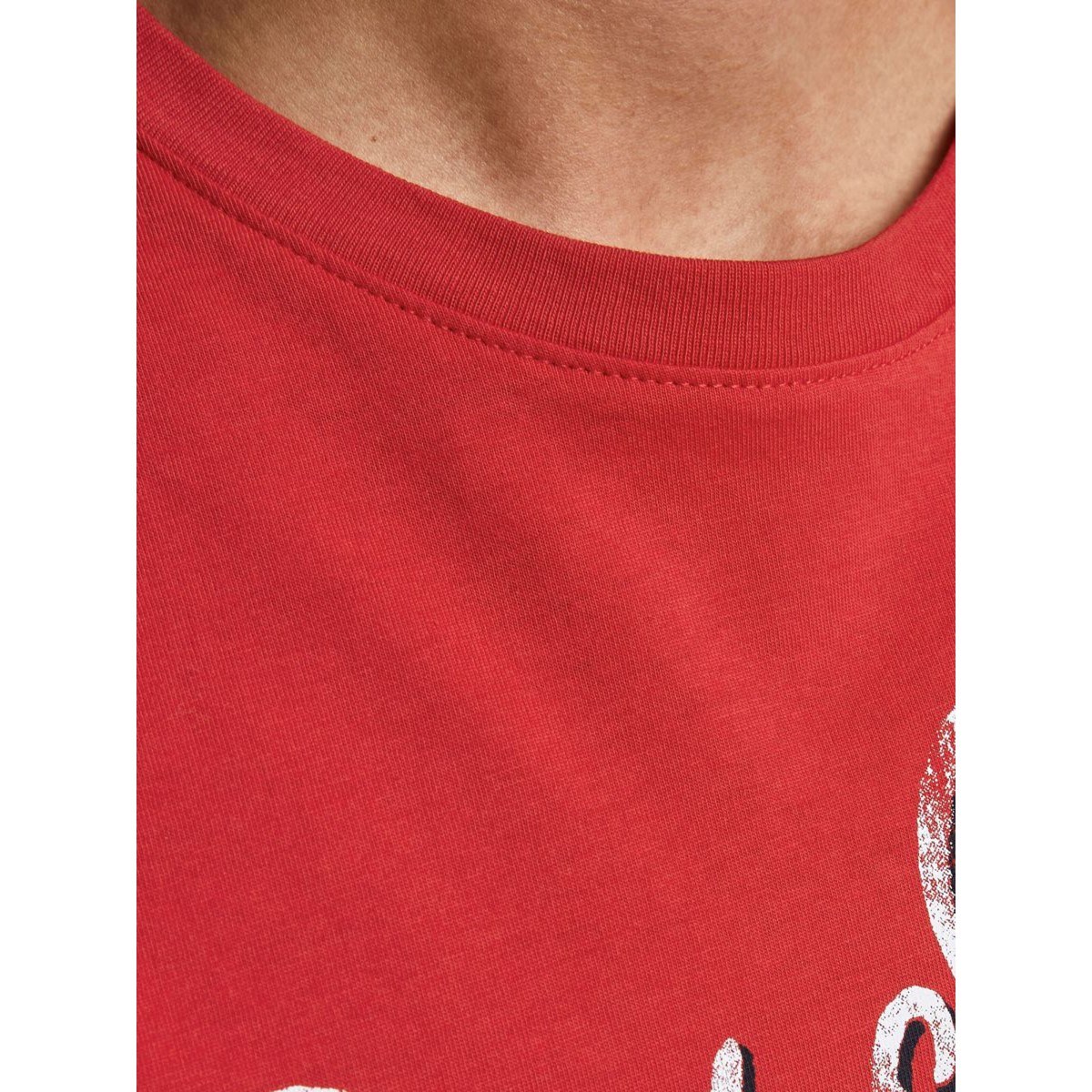 Jack Jones Erkek T-Shirt 12180867 True Red