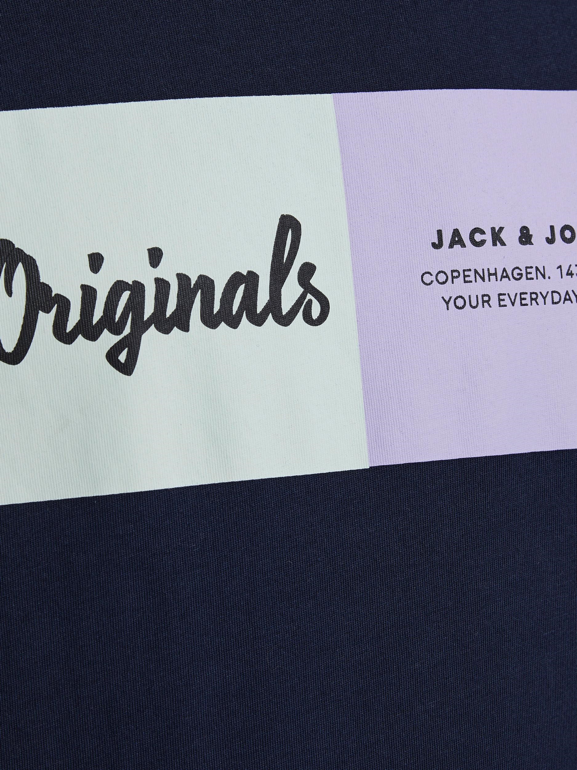 Jack Jones Erkek T-Shirt 12185595 Navy Blazer