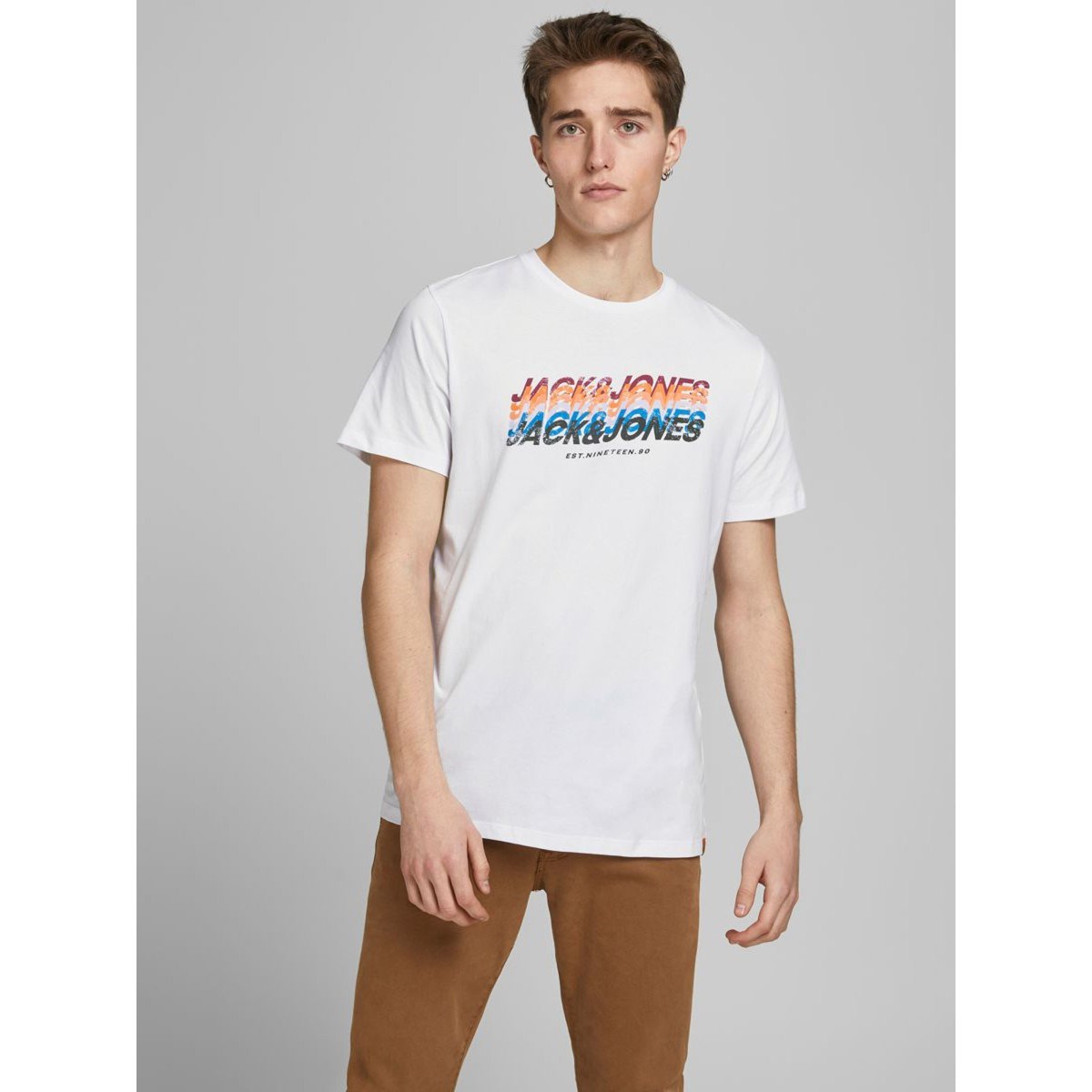 Jack Jones Erkek T-Shirt 12186212 White