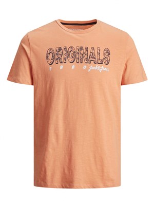 Jack Jones Erkek T-Shirt 12186282 Shell Coral