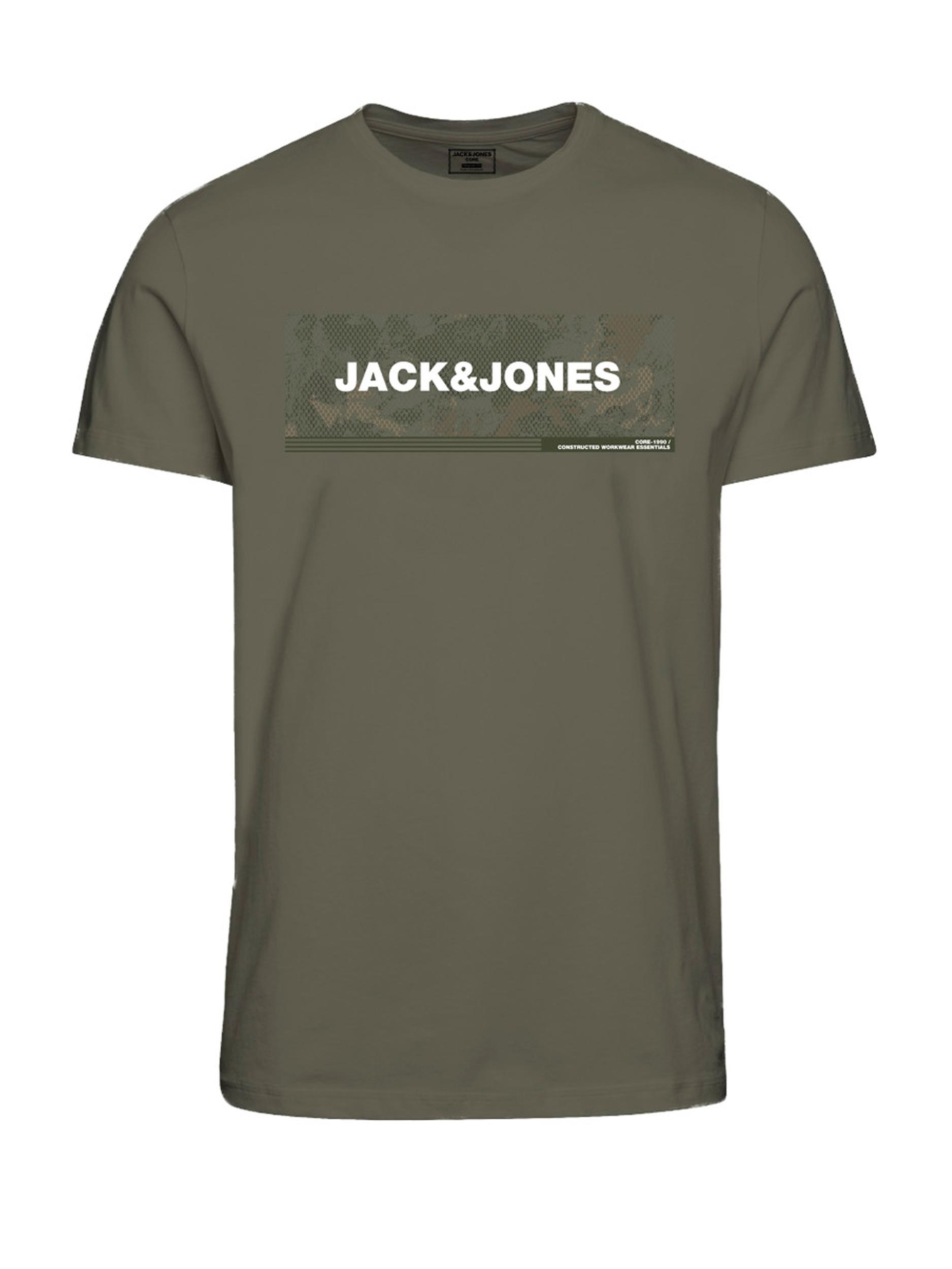 Jack Jones Erkek T-Shirt 12188029 Deep Lichen Green