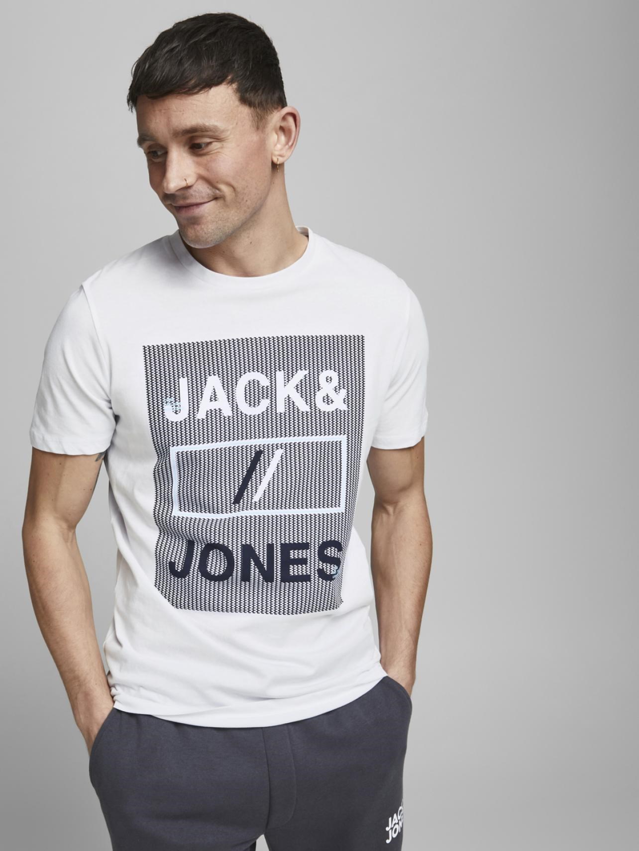 Jack Jones Erkek T-Shirt 12188039 White