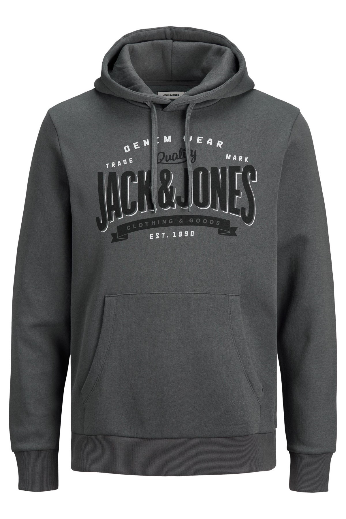 Jack Jones Erkek S-Shirt 12189736 Asphalt