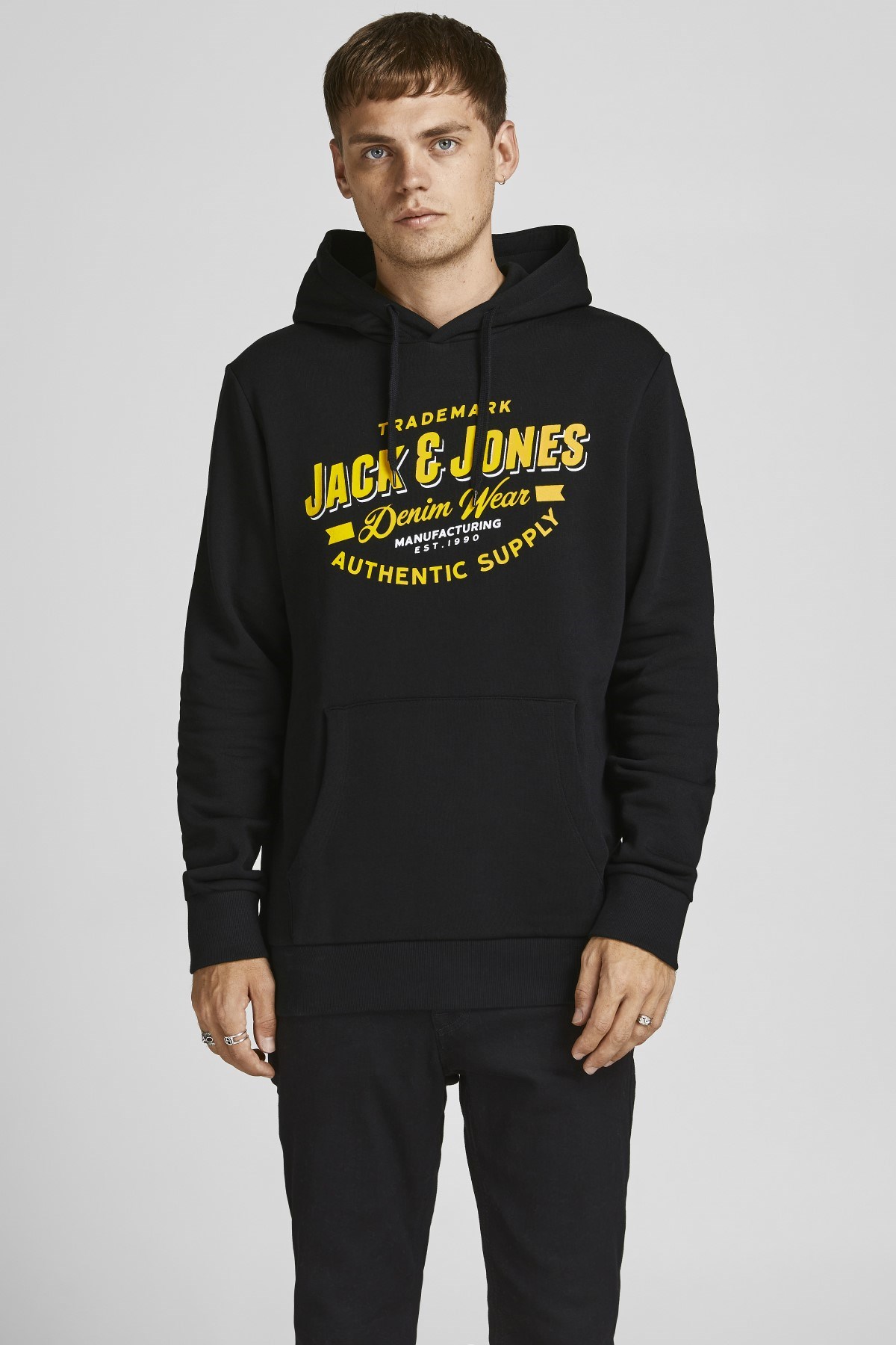 Jack Jones Erkek S-Shirt 12189736 Black