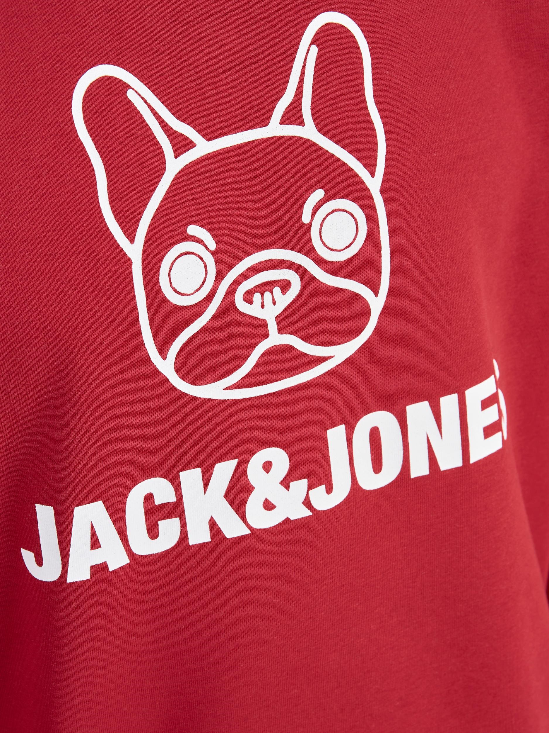 Jack Jones Erkek S-Shirt 12201838 Rio Red