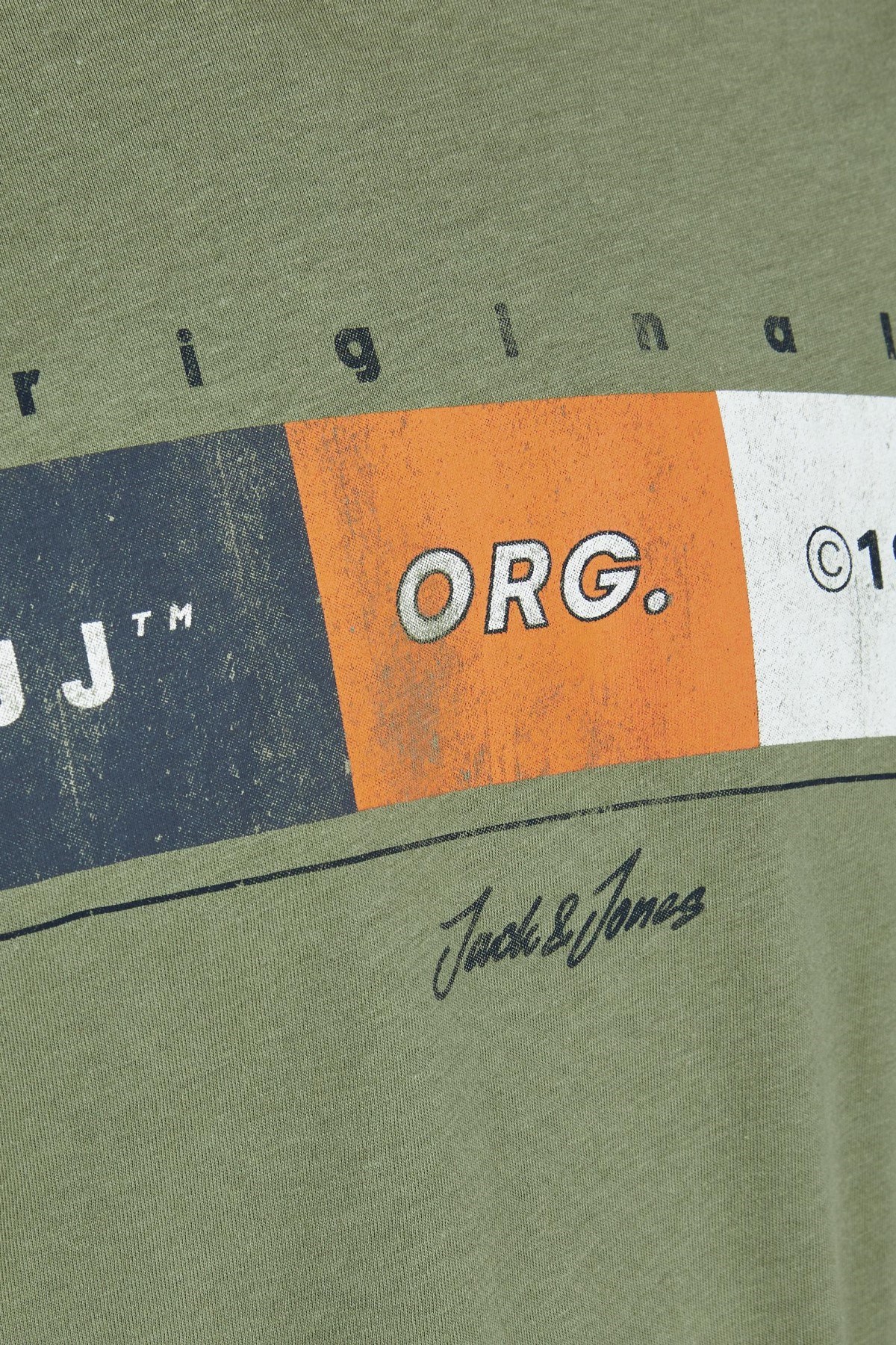 Jack Jones Erkek T-Shirt 12205503 Oil Green