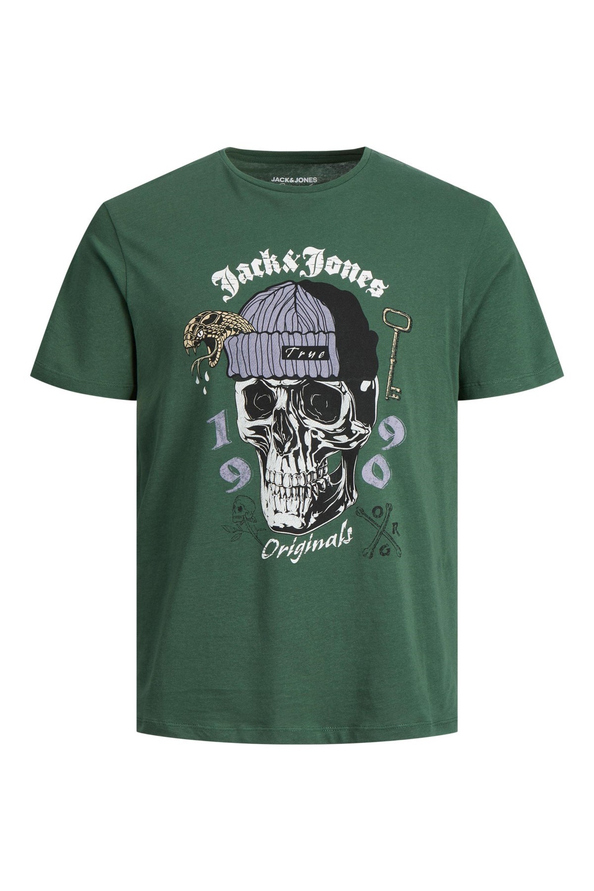 Jack Jones Erkek T-Shirt 12205684 Trekking Green
