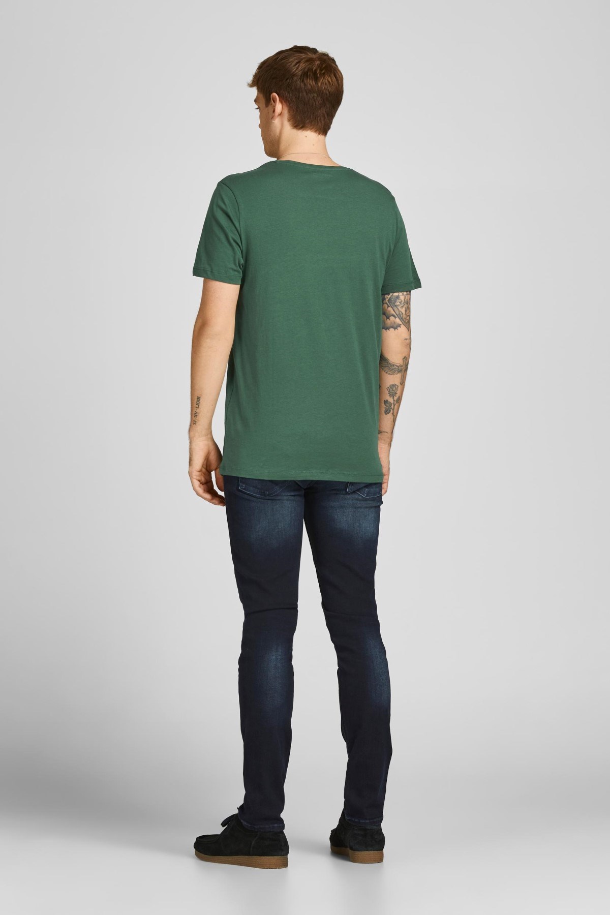 Jack Jones Erkek T-Shirt 12205684 Trekking Green