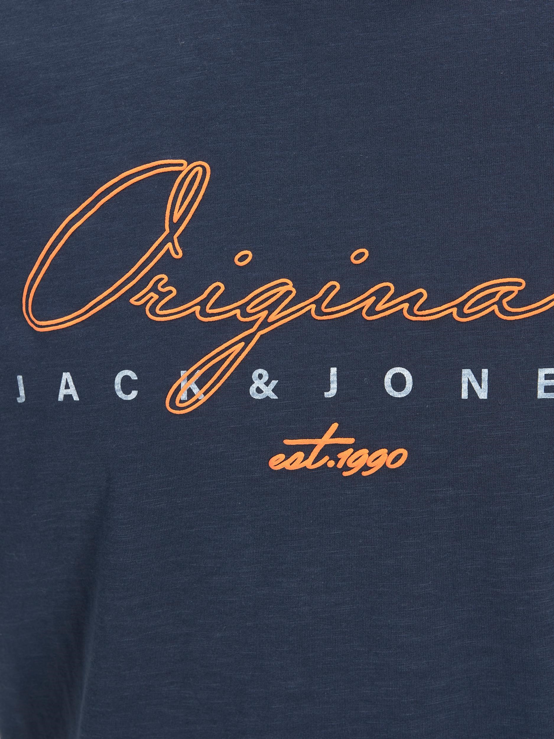 Jack Jones Erkek T-Shirt 12205789 Navy Blazer