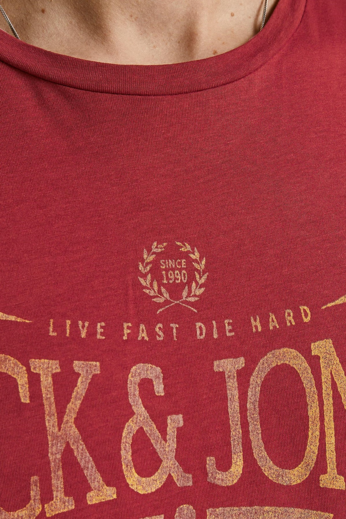 Jack Jones Erkek T-Shirt 12208452 Brick Red