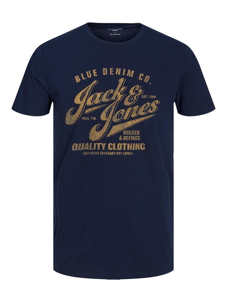 Jack Jones Erkek T-Shirt 12208460 Navy Blazer