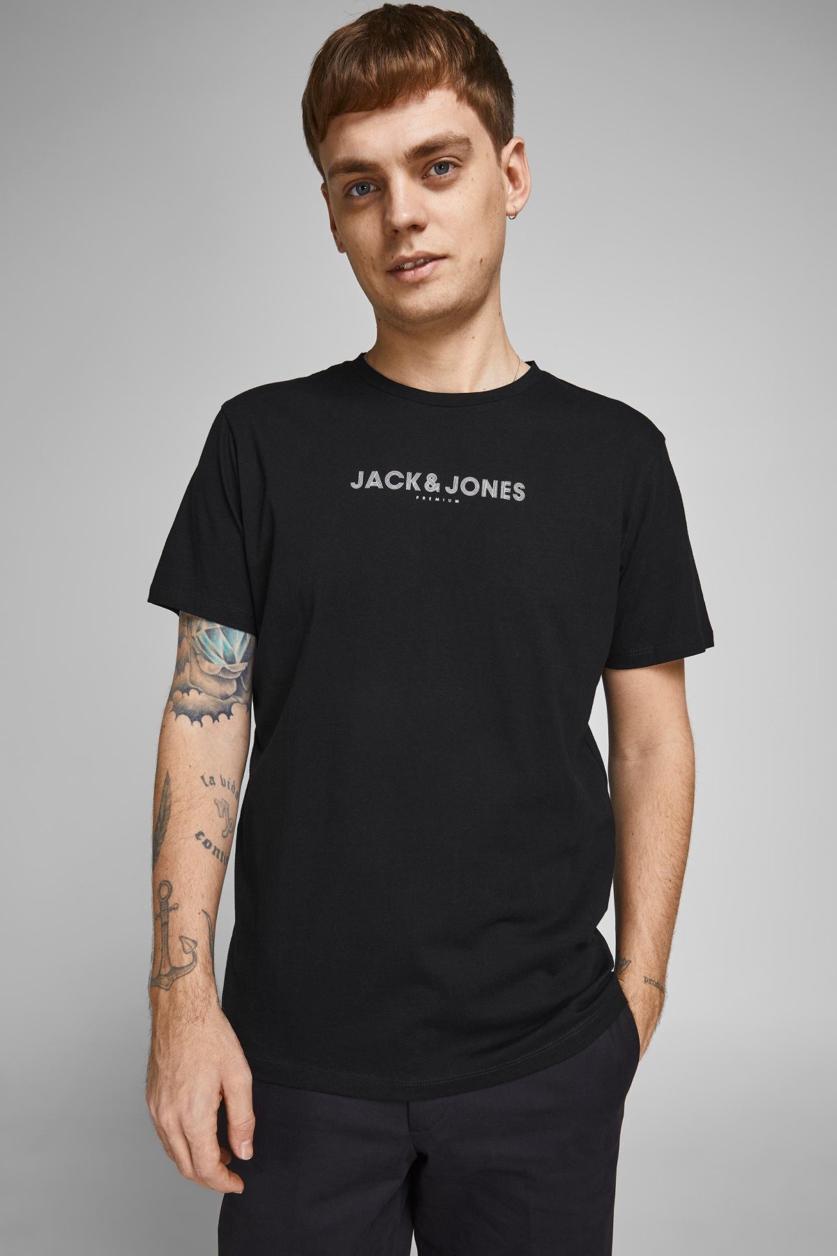 Jack Jones Erkek T-Shirt 12208467 Black