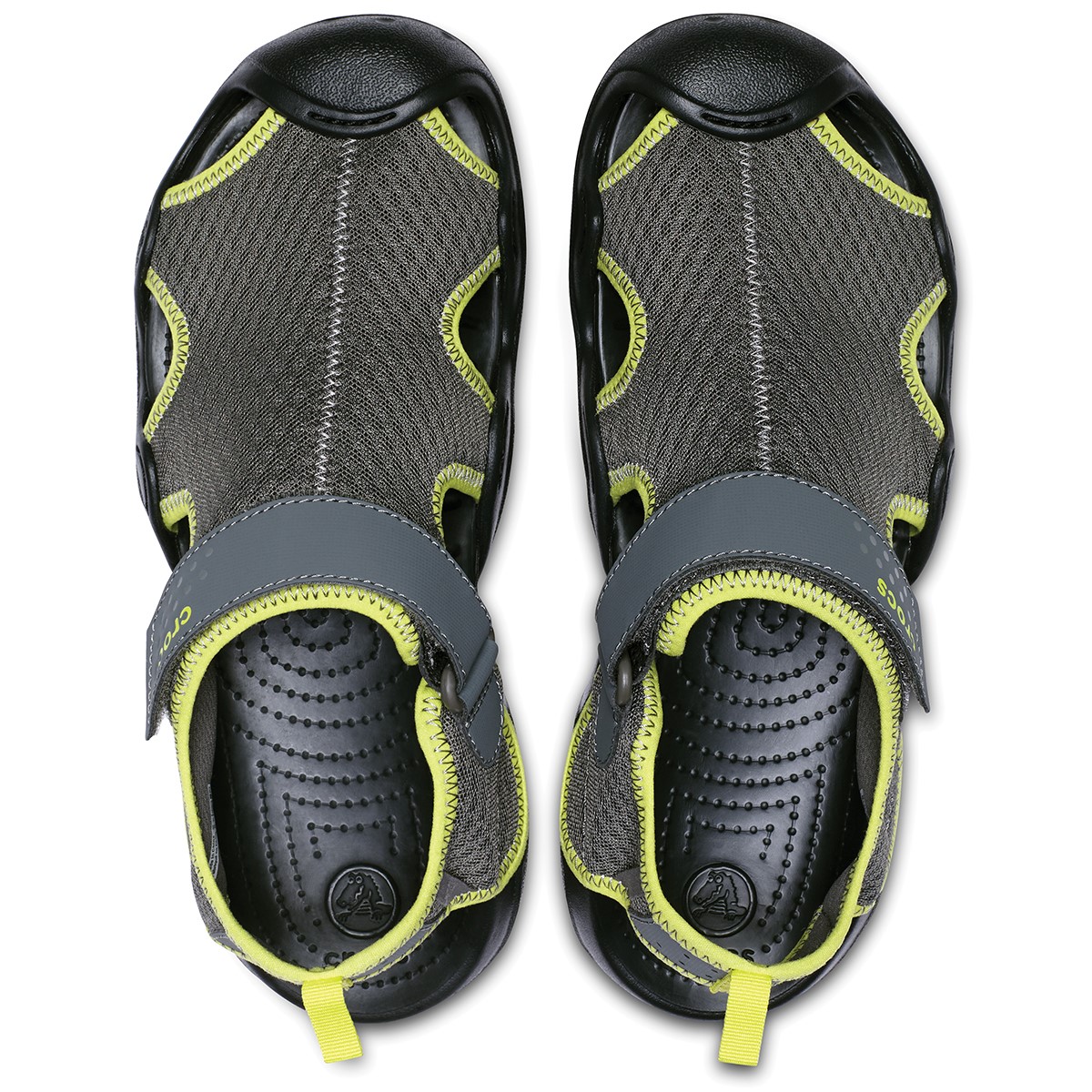 Crocs Erkek Sandalet 15041 Slate Grey/Tennis Ball Green