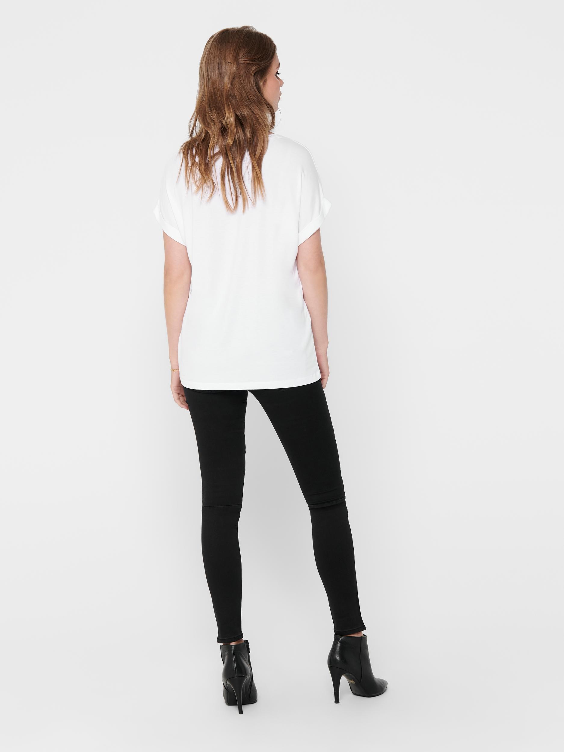 Only Kadın T-Shirt 15106662 White
