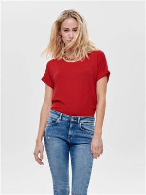 Only Kadın T-Shirt 15106662 High Risk Red