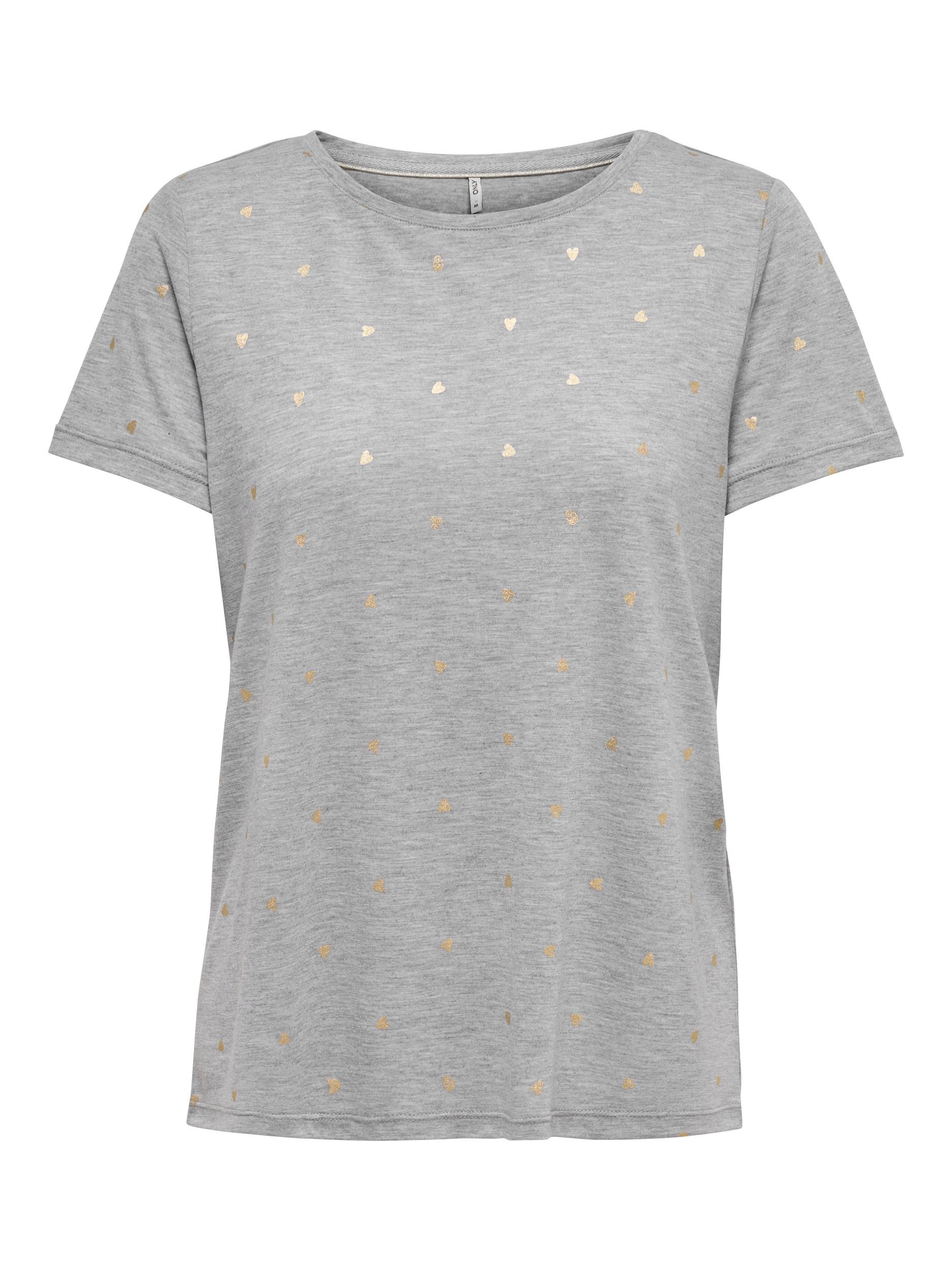 Only Kadın T-Shirt 15153052 Light Grey Melange