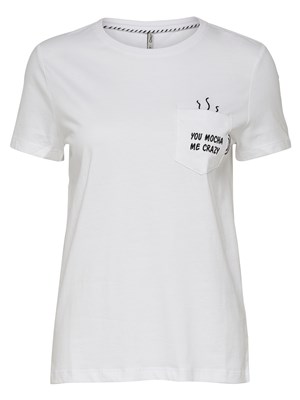 Only Kadın T-Shirt 15173738 Bright White