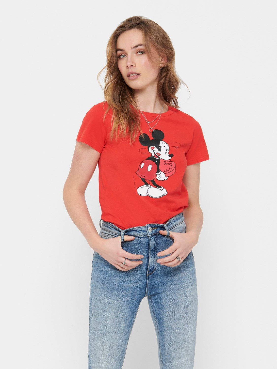 Only Kadın T-Shirt 15199776 High Risk Red