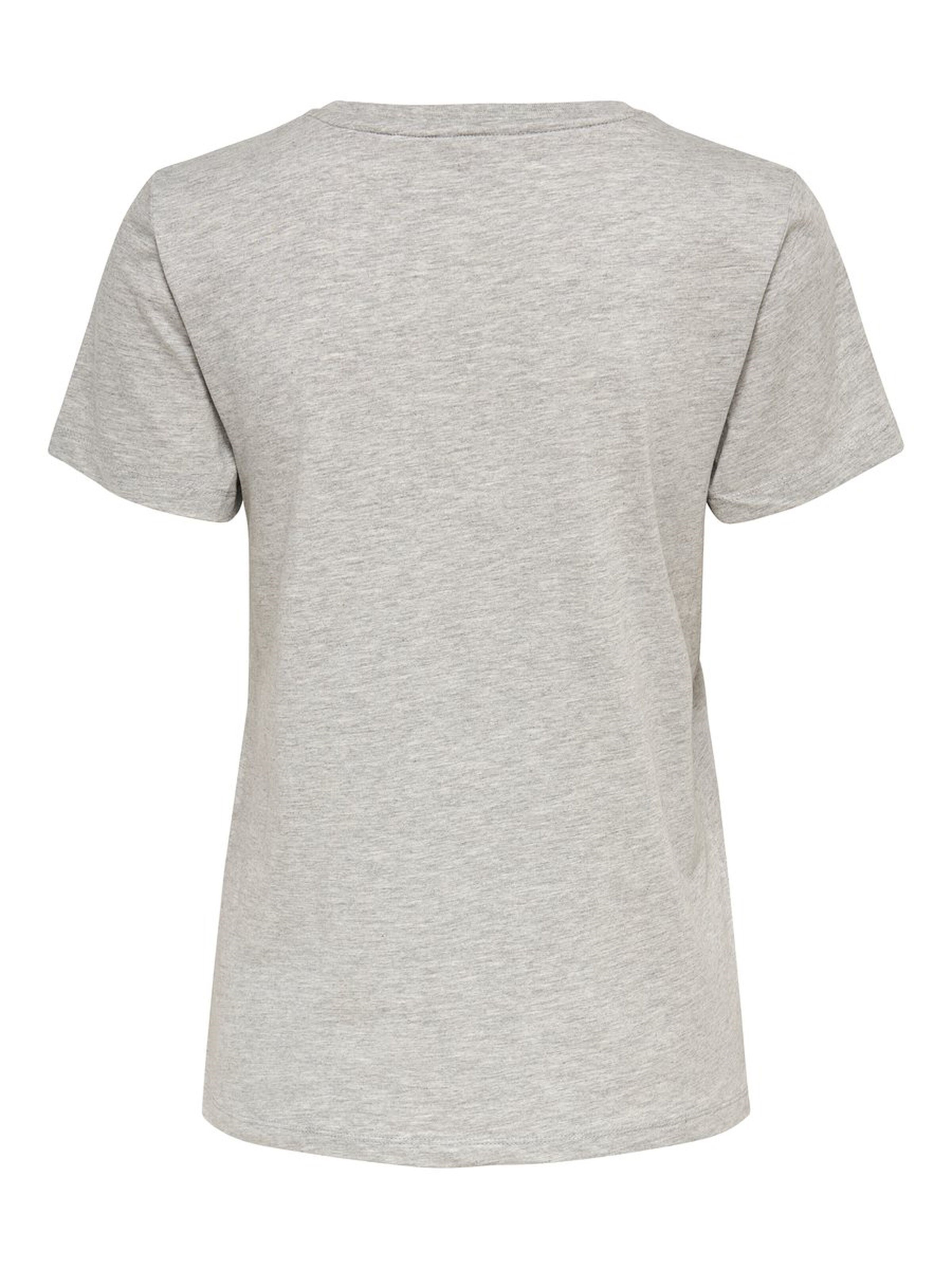 Only Kadın T-Shirt 15203614 Light Grey Melange
