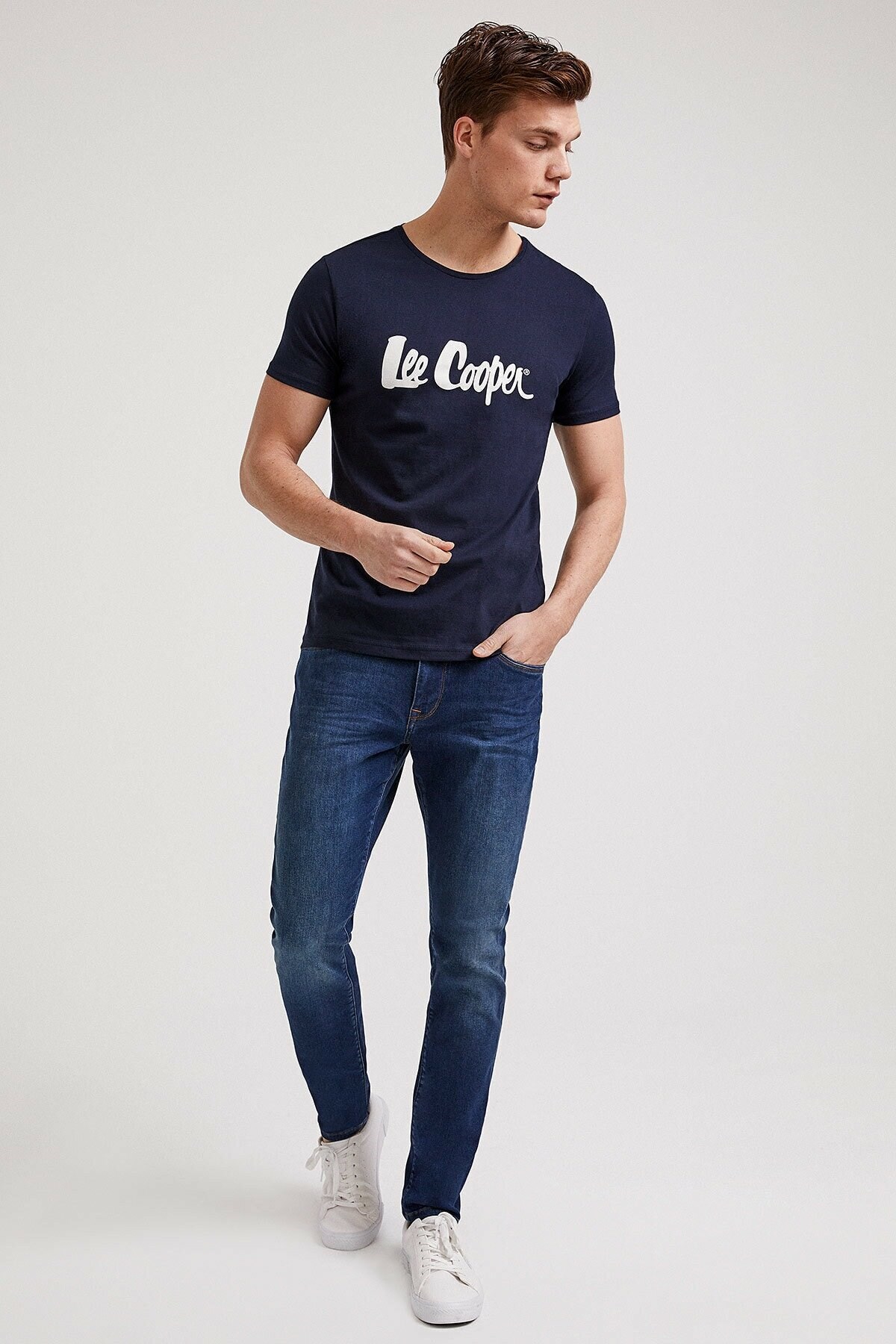 Lee Cooper Erkek T-Shirt 202 LCM 242011 K. Lacivert