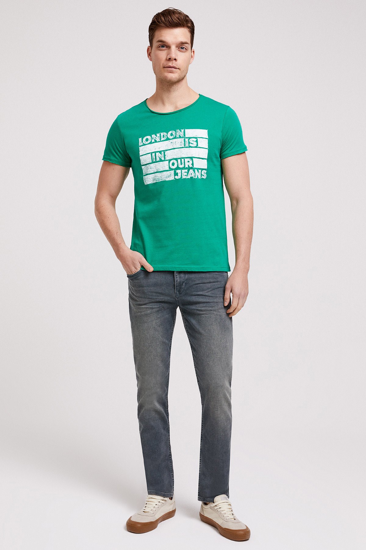 Lee Cooper Erkek T-Shirt 202 LCM 242019 Açık Yeşil