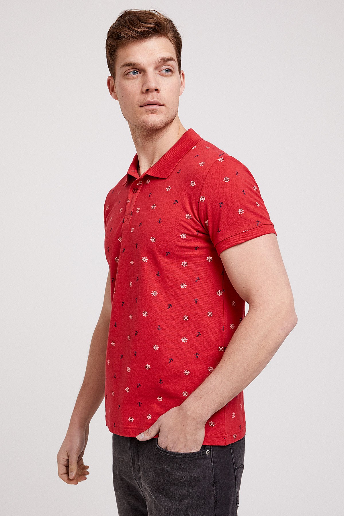 Lee Cooper Erkek T-Shirt 202 LCM 242043 Kırmızı
