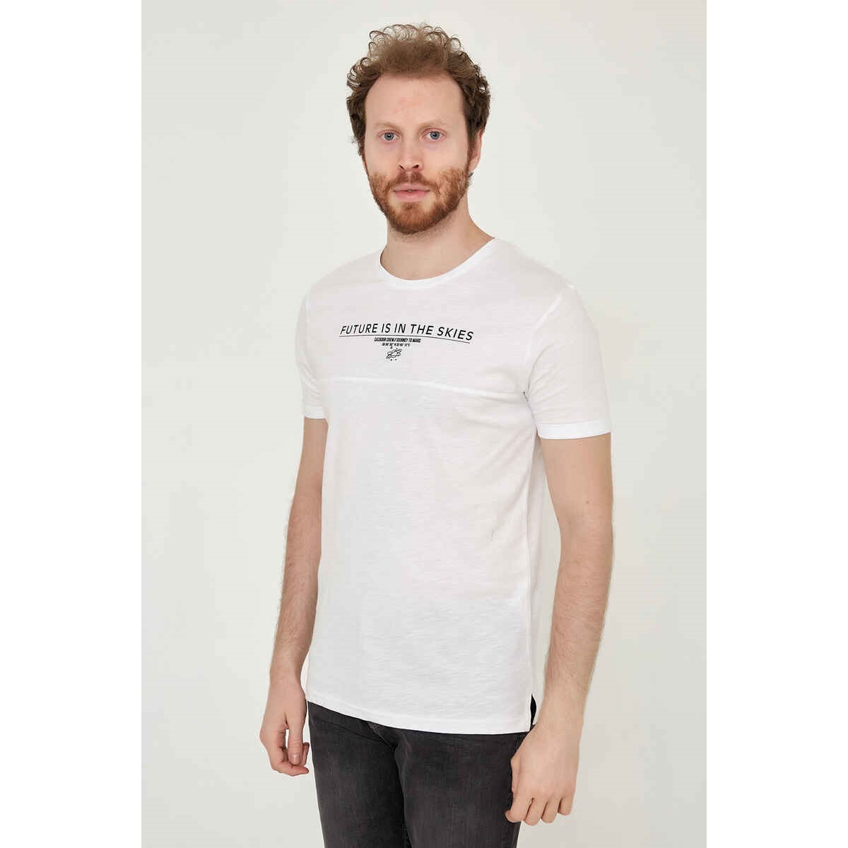 Cazador Erkek T-Shirt 21YCEEO04162 Beyaz