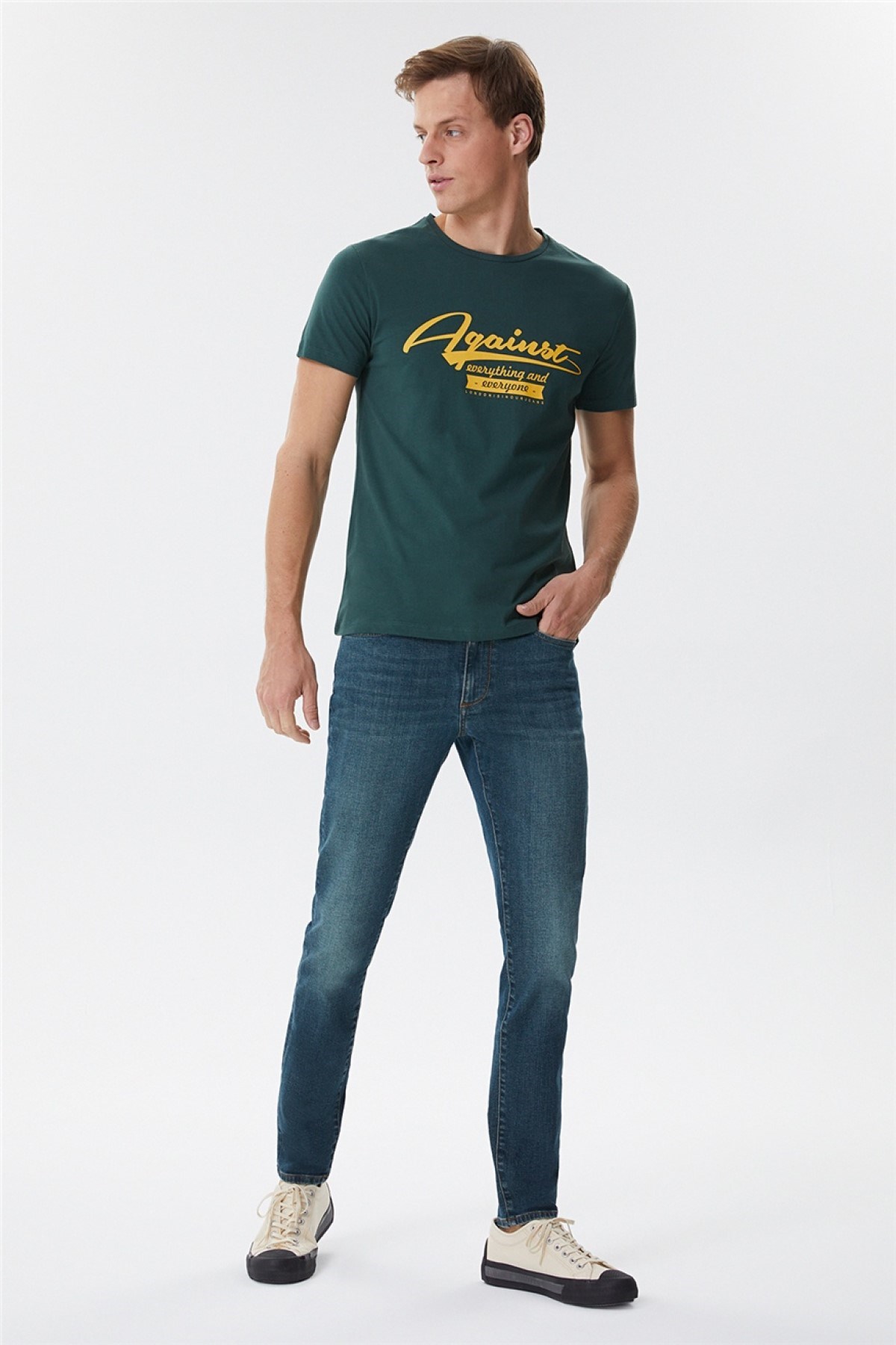 Lee Cooper Erkek T-Shirt 222 LCM 242022 Yeşil