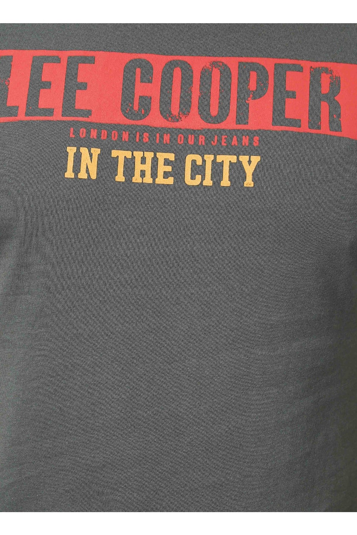 Lee Cooper Erkek T-Shirt 222 LCM 242023 Haki