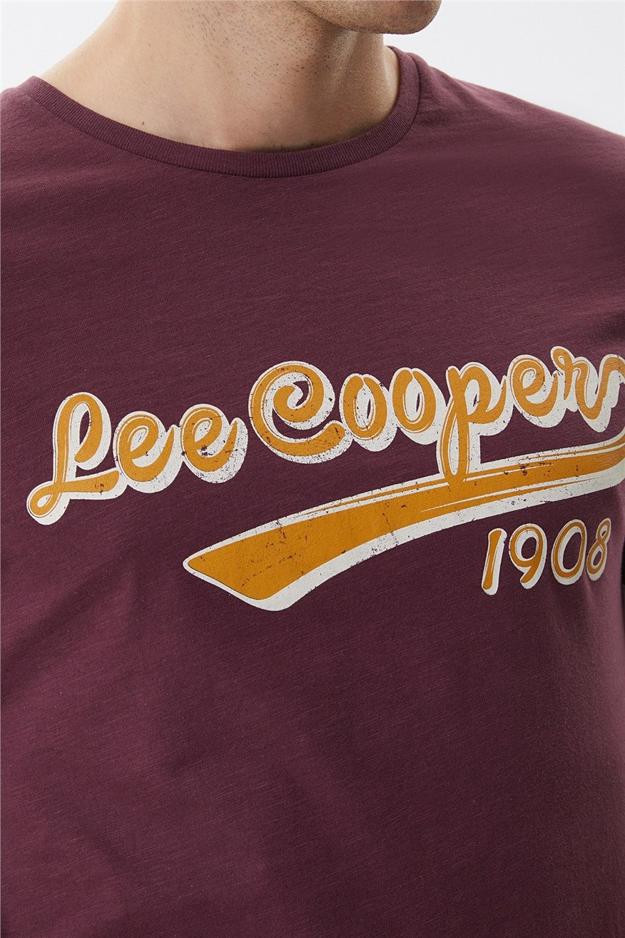 Lee Cooper Erkek T-Shirt 222 LCM 242026 Mürdüm