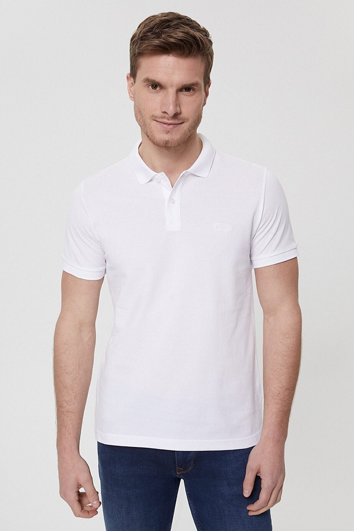 Lee Cooper Erkek T-Shirt 222 LCM 242057 Beyaz