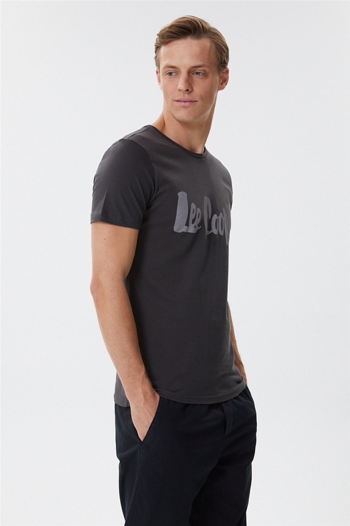 Lee Cooper Erkek T-Shirt 222 LCM 242065 Antrasit