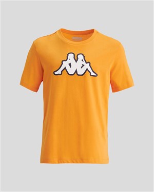 Kappa Erkek T-Shirt 331F7CW Orange Lt - Whıte - Blue Marıtıme