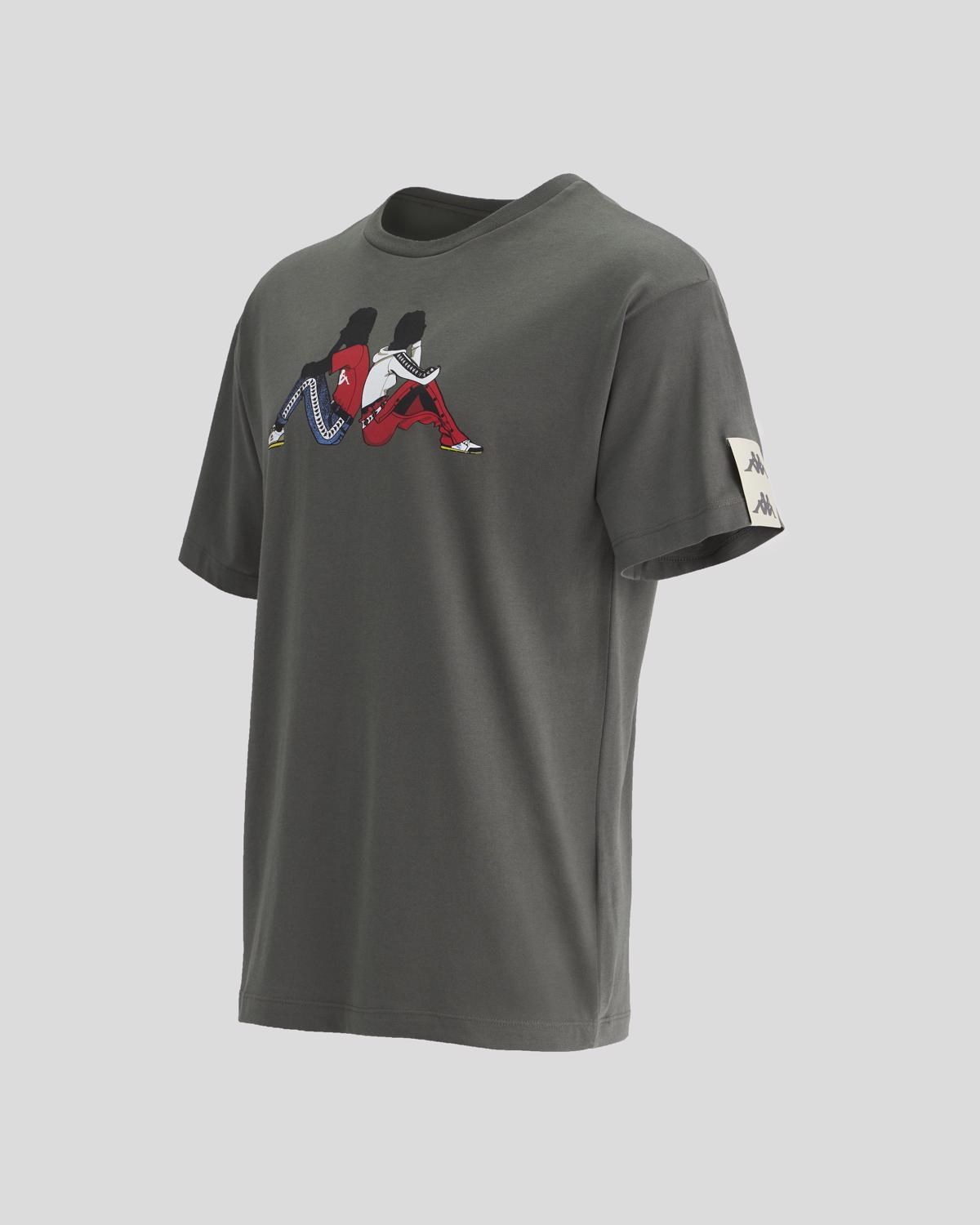 Kappa Erkek T-Shirt 381G43W Grey-Beıge